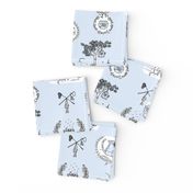 'Bad Kitty' Toile (blue)