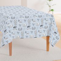 'Bad Kitty' Toile (blue)