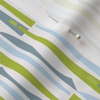 grass geometric - cream green blue