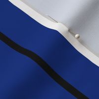 Pin Stripes_black on royal blue