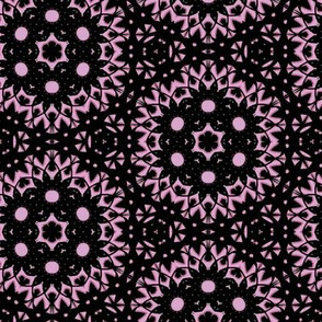 Midnight Doily Black and Lilac