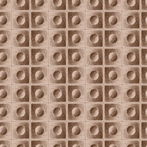 (S)Tonal gradation with circles and squares - Brown - 17249935
