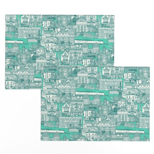 Penzance toile viridian green small