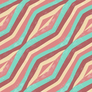 Flowy Retro Blocks Seamless Pattern