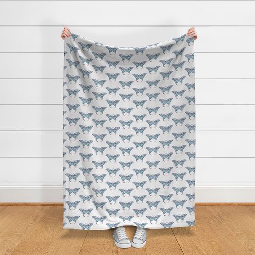 Bonny Butterfly - Grey & Teal