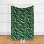  Iridescent Green Mermaid Scale Pattern