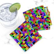 Tetris Inspired Neon Squares