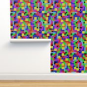 Tetris Inspired Neon Squares