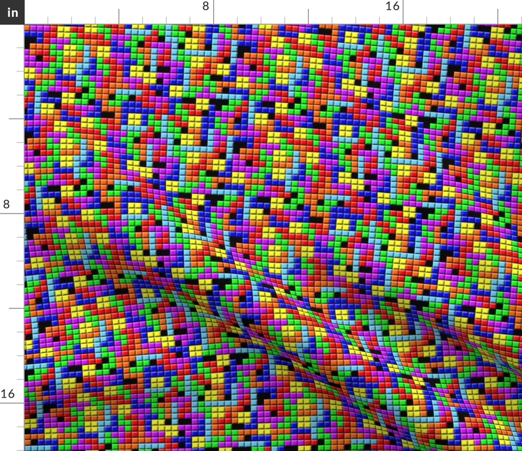 Tetris Inspired Neon Squares