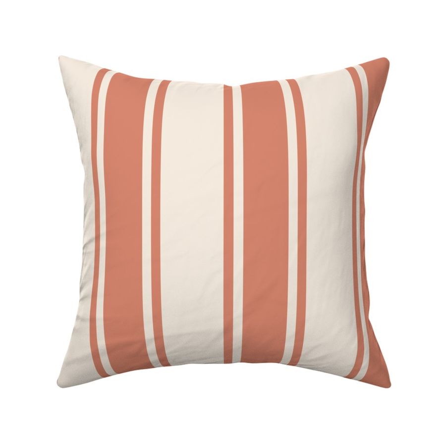 Traditional Wall Stripe-Tangerine Orange- Large Small