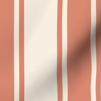 Traditional Wall Stripe-Tangerine Orange- Large Small