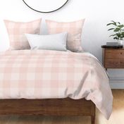 4" Gingham: Pastel Dusk Rose Gingham Check, Large Scale Pink Buffalo Check, Buffalo Plaid