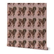 Boykin Spaniel Mother and pup fabric