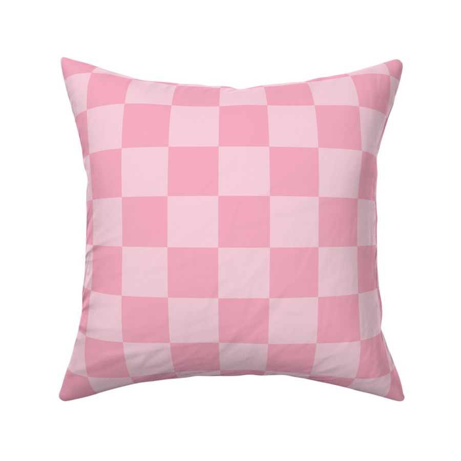 checkers bubblegum pink baby pink 2 inch checkerboard, valentine's day