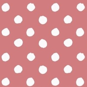 Salmon Pink Polka Dots