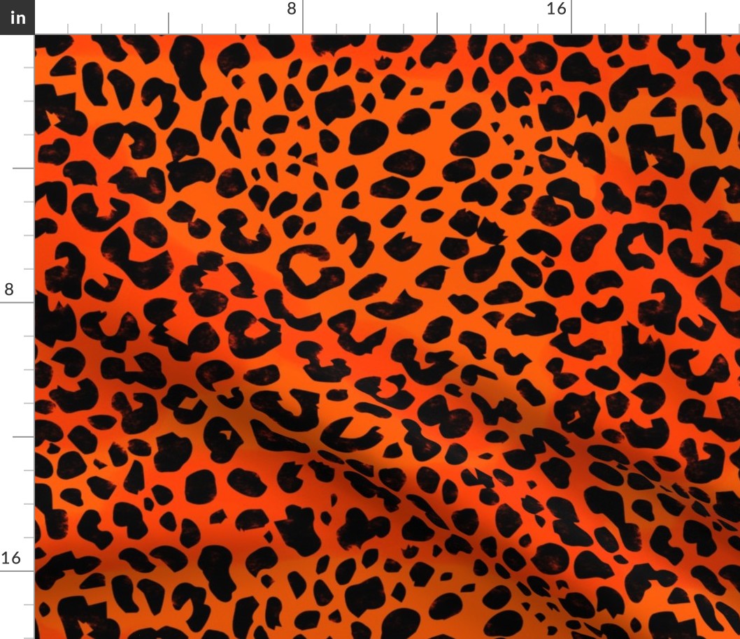 Wild Leopard Print Vibrant Orange