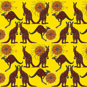 Kangaroos with a Lemon Sky