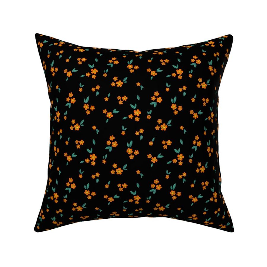 Halloween flower meadow ditsy style small