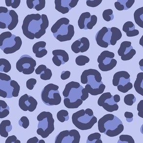 Medium / Leopard Spots Animal Print Blue