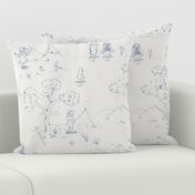 Natures Playroom Nursery Toile Blue