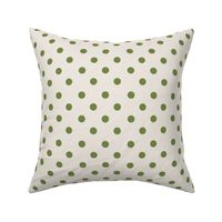 Cozy Christmas Classic Polka Dots ivory vanilla olive sage green mint