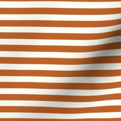 Classic Border Stripes in Burnt orange and ivory blender co-ordinate for bedding, quilting, kids