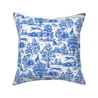 Toile Greyhound in green, pillow kit - female