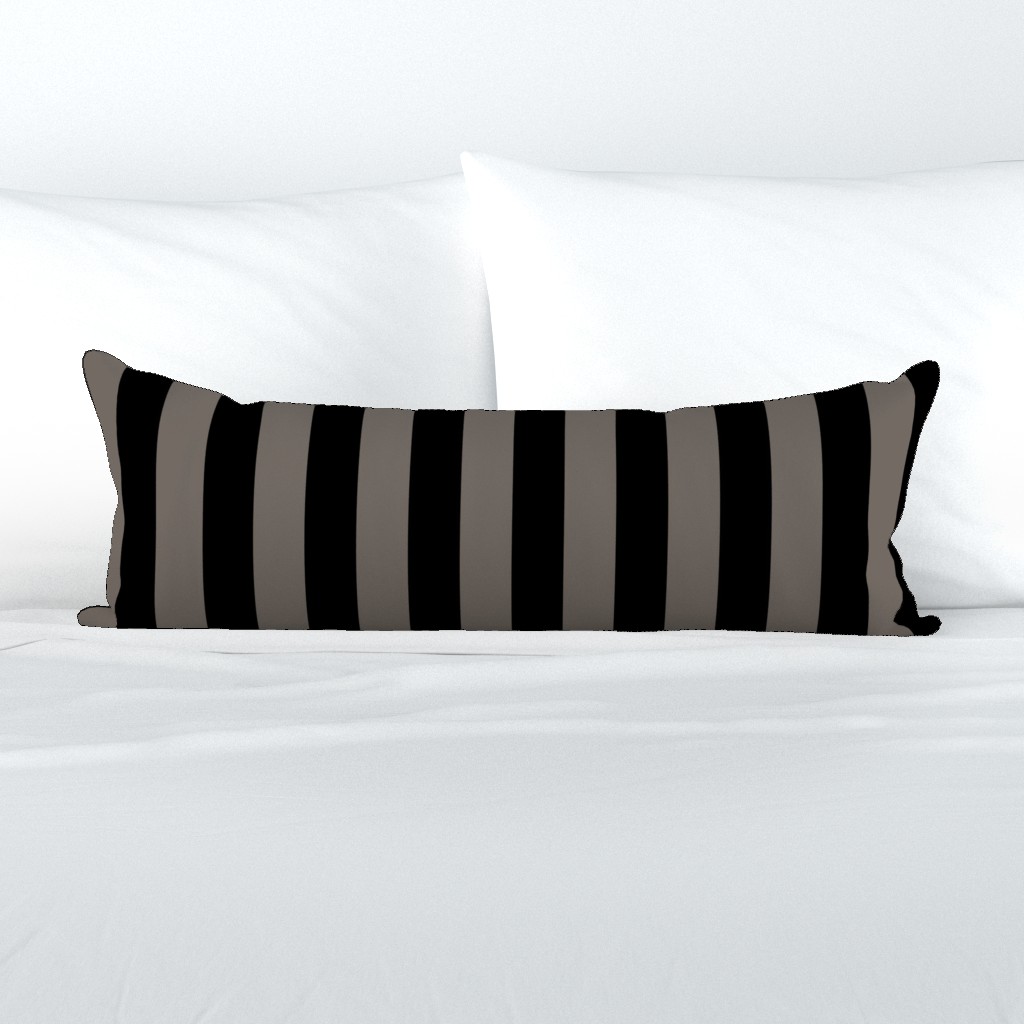 simple stripes vertical 2 two inch taupe brown ivory black classic stripe