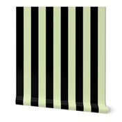 simple stripes vertical 2 two inch celery green ivory black classic stripe