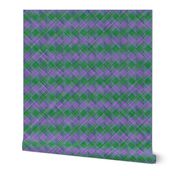  Argyle Checker Plaid Linen - Lavender Green