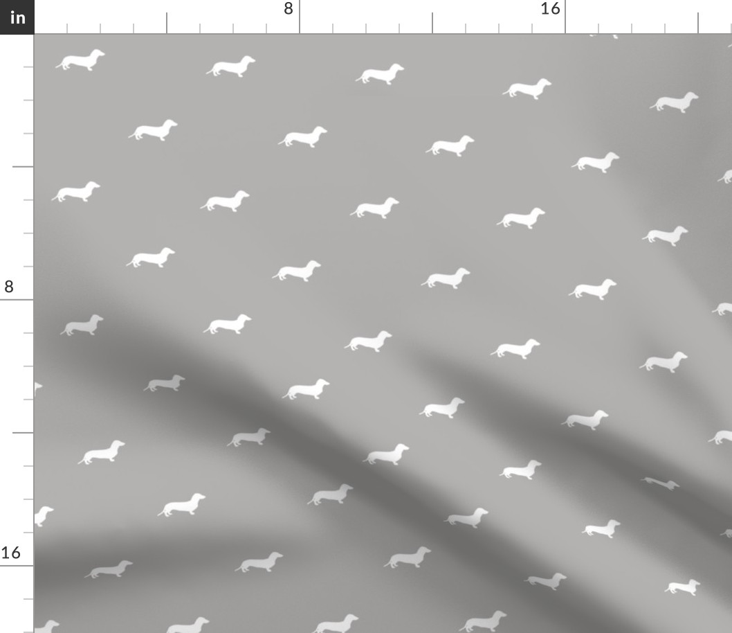 Dachshund Dots Grey