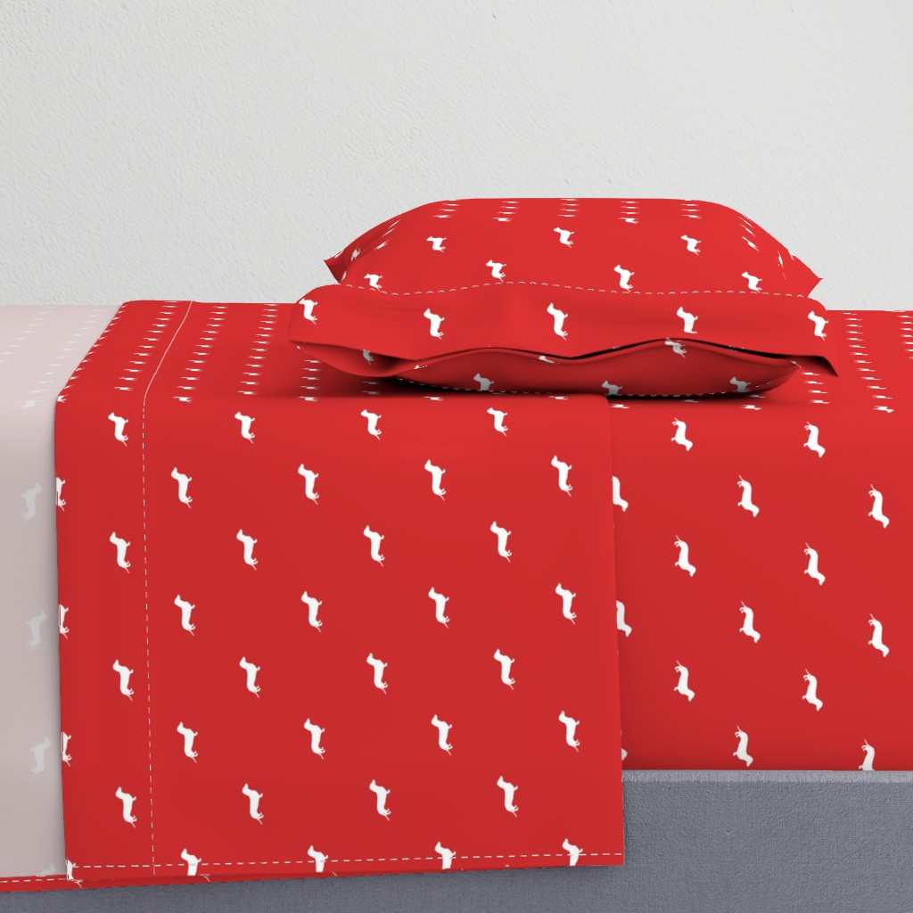 Dachshund Dots Red