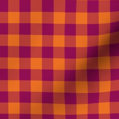 Simple Gingham (1.5") - purple, orange (ST2021SG)