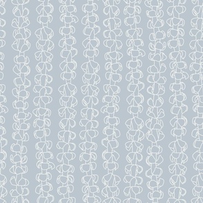 Puakenikeni lei outline gray blue