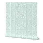 Mudcloth in white on mint