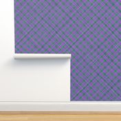 Grid Plaid Linen - Lavender Green