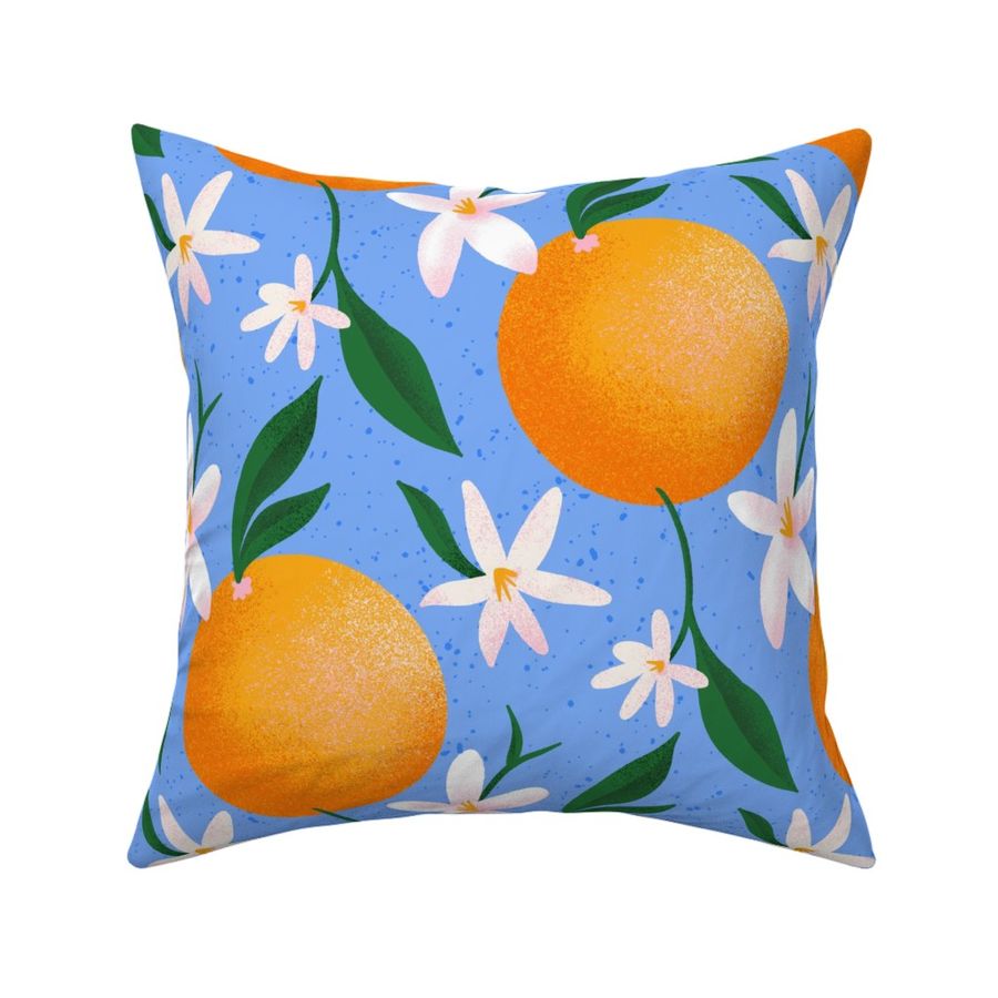 Orange blossoms//blue//small scale