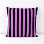 simple stripes vertical 1 one inch black and orchid magenta classic stripe