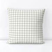 (sm) Classic Windowpane Plaid - Cream & Moss Green - Cozy Autumn Geometric