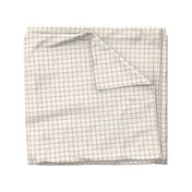 (sm) Classic Windowpane Plaid - Cream & Rust Orange - Cozy Autumn Geometric