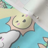 12” Cute Pastel Kawaii Garden Polka Dots - Medium