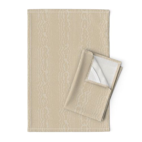 Watered Silk Moire Texture (Large) - Beige