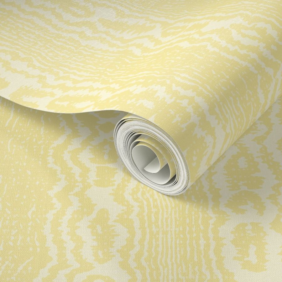 Watered Silk Moire Texture (Large) - Sunny Yellow