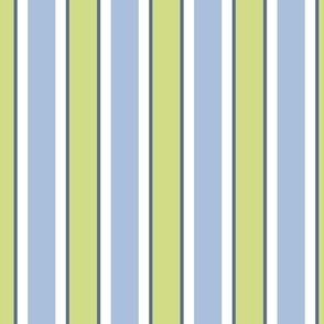 Merry Meadows stripe - blue and green