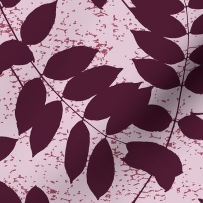 Scattered Leaves Tone on Tone  in Burgundy Colorways-13