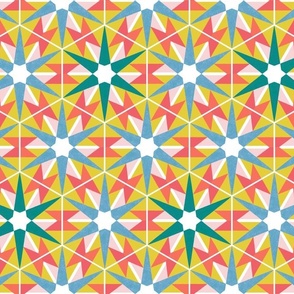Hexagonal Star Tile - Green