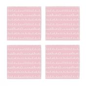 L| Geometric Pattern with light pink Wiggly Lines and cream Curvy Shapes on cerise pink light