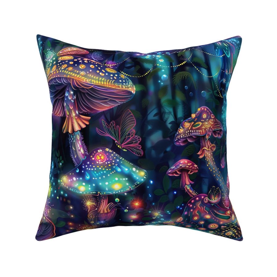 Glowing Fairy Mushroom Fantasy Forest