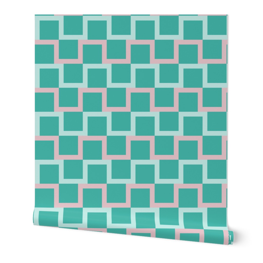 Medium Scale Soothing Sea Geometric Square Coordinate