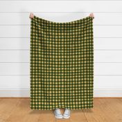 Thick Handmade Gingham {firefly yellow and olive green} 